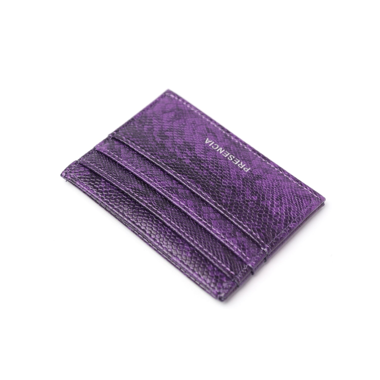 Portefeuille en cuir lilas glow / VIOLET